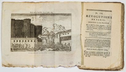 null TAKING OF THE BASTILLE. 1789. Revolutionary Journal: "REVOLUTION OF PARIS, dedicated...