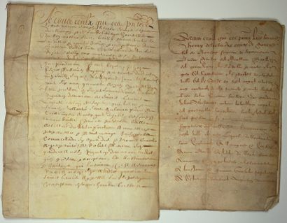 null LOIRET. GIEN. LORDS OF NANÇAY. 2 parchments, 1611 and 1640: Before Henry de...