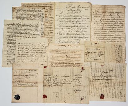 null DRÔME. VAUCLUSE. Marquisate of ROCHEGUDE (Drôme). 7 Letters and 6 Documents...