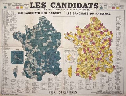null Maréchal MAC-MAHON.  «LES CANDIDATS aux Élections prochaines du 14 Octobre 1877....