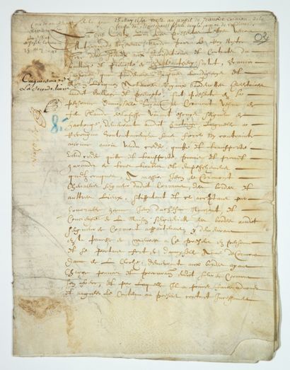 null AISNE. 1641. Deed made at the Contracts of the Bailiwick and Provost of CHÂTEAUTHIERRY,...