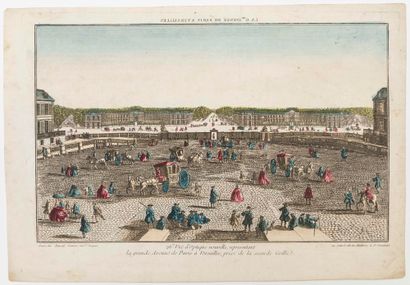 null YVELINES. Castle of VERSAILLES. "26th Optical View representing the great Avenue...
