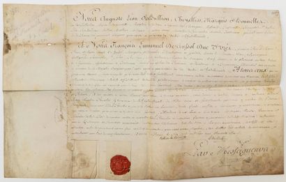 null VIENNE. 1766. Duché de CHATELLERAULT - Pièce signée BULLION (Auguste Léon de)...