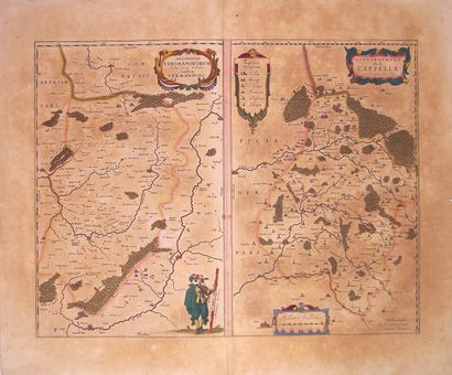 null 17th century map: AISNE. VERMANDOIS. Government of LA CAPPELLE "Desciptio Veromanduorum,...