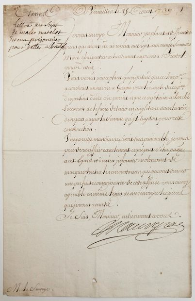 null Comte de MAUREPAS (Jean-Frédéric PHÉLYPEAUX) 1701-1781, Secrétaire d'État, Ministre...