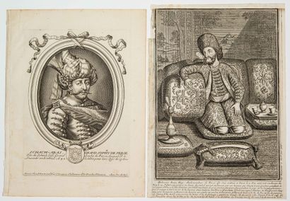 null PERSIA. 2 engravings, late 17th and early 18th century: "SCHACH-ABAS, Grand...