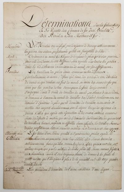 null ARTILLERIE DE MARINE. 1767. Vicomte DE MOROGUES. Double d'un mémoire du Duc...