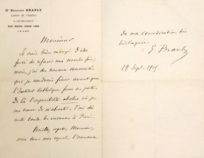null Édouard BRANLY, Physicien, Il imagina en 1890 le cohéreur à limailles premier...