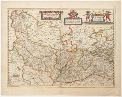 null Map XVIIth c. : LA PICARDIE. 1647 "PICARDIA vera et inferior" Amsterdam, chez...