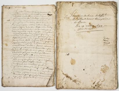 null OISE. SENLIS. ENRARD family. 2 INVENTORIES: "State of all the immovable Goods...