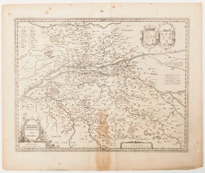 null TOURAINE. Carte XVIIe s. : «Turonen sis ducatus.» Amsterdam 1630 chez Johannes...