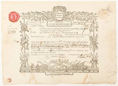 null HAUTE-MARNE. DOUBS. "Battalion of LANGRES" Discharge made in BESANÇON (25) on...