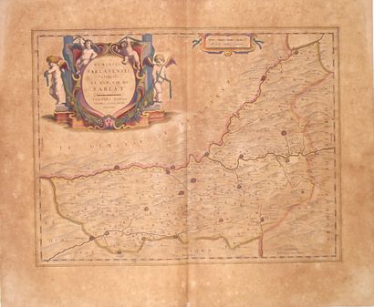 null 17th century map : DORDOGNE, Diocese of SARLAT ; "Diœcisis SARLATENSIS, vernacular...