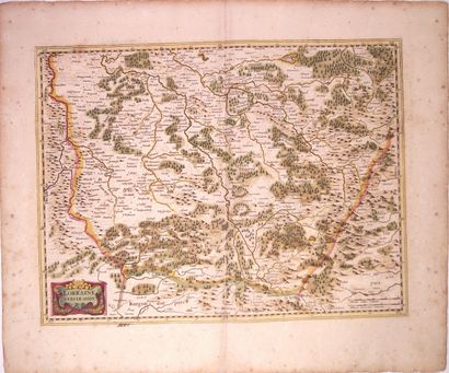 null Map XVIIth c.: "LORRAINE, vers le midy." (Mirecourt, Lunéville, Dompaire, Charmes,...