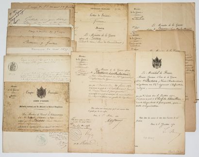 null PAPIERS MILITAIRES du Colonel Louis Charles Aimé BESSON ; 27 Lettres et documents...