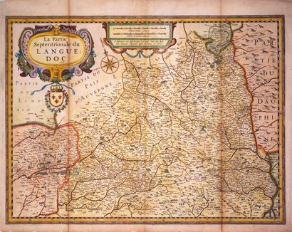 null 18th century map: "La Partie Septentrionale du LANGUEDOC" (Part of Quercy, Rouergue,...