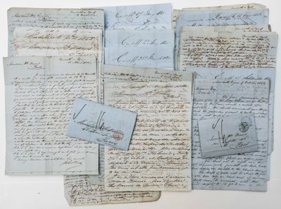 null MARINE. 1850. Société WORMS. COMMERCE AVEC L'ANGLETERRE. Correspondance commerciale...