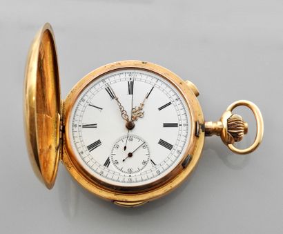 null SURETTE. HC. Montre de gousset ' Savonnette, Chronographe répétition quarts...