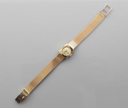 null ZENITH, Bracelet montre de dame en or jaune , 750 MM, lunette carrée, bracelet...