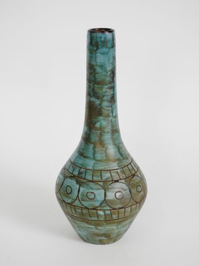 null Vallauris - A Maunier

Glazed ceramic vase with geometrical patterns on the...