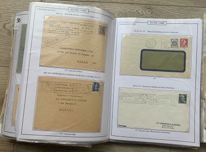 null 3 Binders Algeria: collection in 3 parts on the different postal rates including...