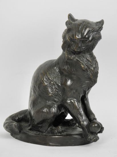 null Francois-Thomas Cartier, after (1879-1943)

Cat playing ball

Bronze with dark...