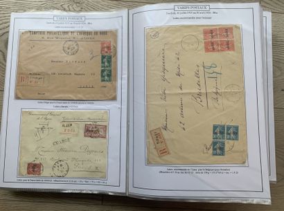 null 3 Binders Algeria: collection in 3 parts on the different postal rates including...