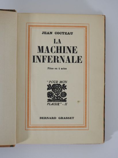 null Jean Cocteau : La Machine Infernale. Grasset, 1934. In-12 vintage hardback (faded...