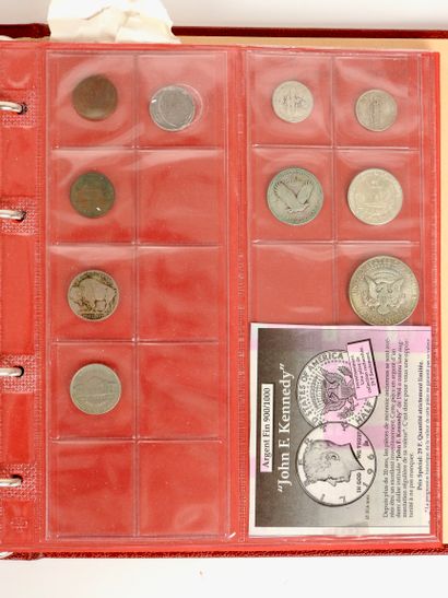 null Collection d'environ 250 pièces de monnaies modernes (dont monnaies en argent)...