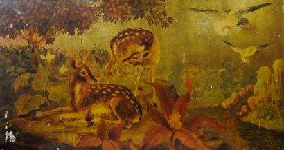 null French school of the 20th century

Deer in the Shade, 1941

Lacquered wood panel

Signed...