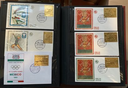 null 1 Carton Timbres en planches + Epreuves d'artiste et de luxe : pays d'Afrique...