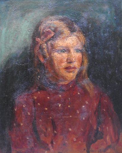 null French school of the 20th century

Portrait of a young girl

Oil on panel with...