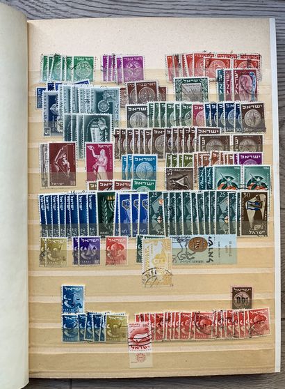 null 1 Box Stamps of the World including Switzerland (some facsimiles), USA stamps...