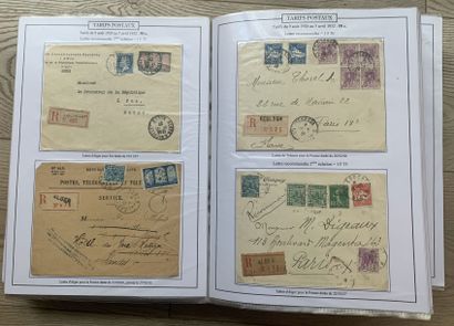 null 3 Binders Algeria: collection in 3 parts on the different postal rates including...