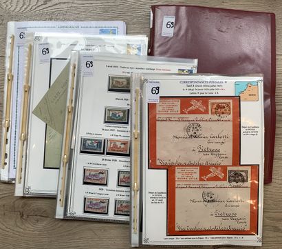null 5 Brochures Lettres et entiers postaux du Maghreb dont Maroc PA sur lettres...