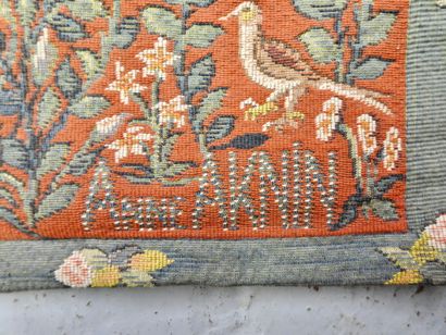 null Anne AKNIN (born in 1922)

Tapestry in the Renaissance style

Signed lower right

115...