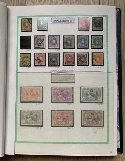 null 1 Album Spain 1850 to 2004. mint and obl. Some good values. Stamps in good condition...