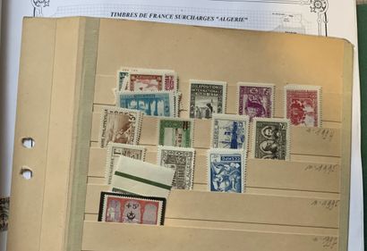 null 5 Albums Collection of Obliteration and mail from Algeria. Single stamps and...