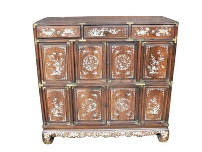 null Asia

Small piece of furniture with sliding doors made of exotic wood inlaid...