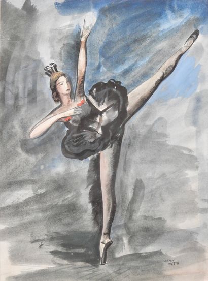 null Jean Toth (1899-1997)

Mlle. Rosella Hightower, "Le Cygne Noir", Ballet du Marquis...