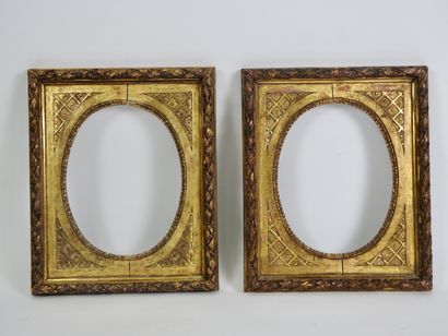 null 
Paire de cadres en bois doré

Epoque Louis XVI

31 x 26 cm      

