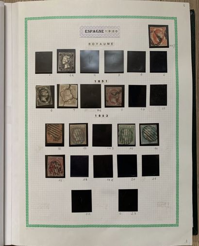 null 1 Album Spain 1850 to 2004. mint and obl. Some good values. Stamps in good condition...