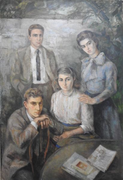 null French school of the XXth century

Untitled, Family Portrait

Oil on canvas

178...
