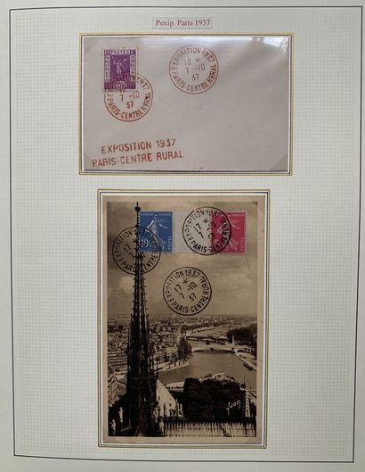 null 1 Lot Specialized collection on philatelic exhibitions in France from 1914 to...