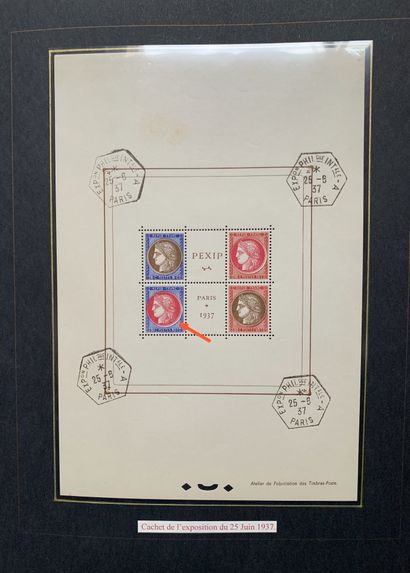 null 1 Lot Specialized collection on philatelic exhibitions in France from 1914 to...