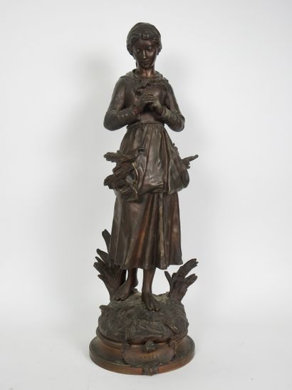 null Charles Anfrie 

"Angelus"

Bronze with brown patina signed on the terrace

H...