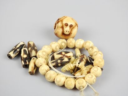 null Bone beads.China or Tibet.