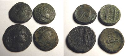 null Quatre monnaies grecques

en bronze.