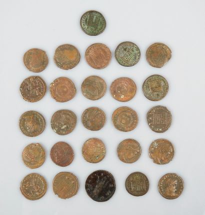 null Lot monnaies romaines.