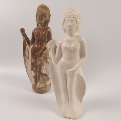 null Statuette of the Goddess Aphrodite. Terracotta. L 19.5 cm. As is (important...